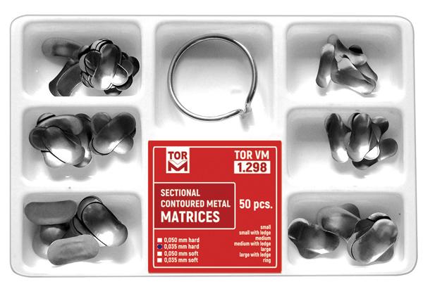 TOR-VM Sectional Contoured Metal Matrices — 50 pcs | No. 1.298