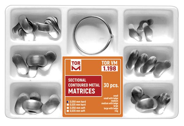 TOR-VM Sectional Contoured Metal Matrices — 30 pcs | No. 1.198